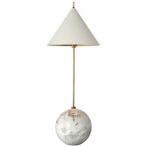 Visual Comfort - KW 3118AB/WHT - One Light Accent Lamp - Cleo - Antique-Burnished Brass