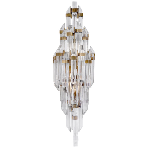 Visual Comfort - SK 2404HAB-CA - Two Light Wall Sconce - Adele - Hand-Rubbed Antique Brass with Clear Acrylic