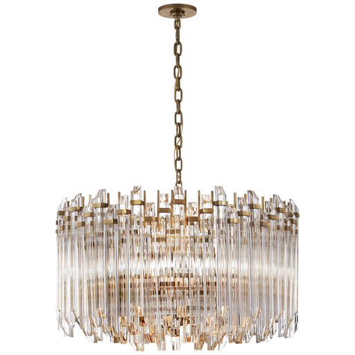 Visual Comfort - SK 5421HAB-CA - Four Light Chandelier - Adele - Hand-Rubbed Antique Brass with Clear Acrylic