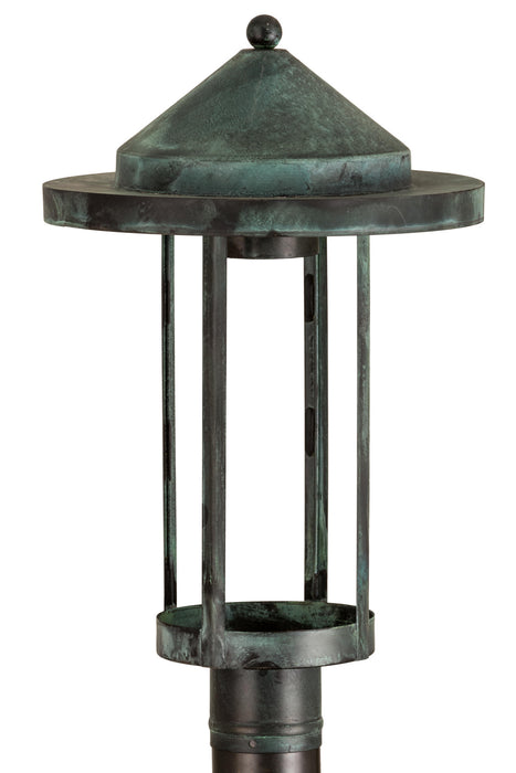 Meyda Tiffany - 167255 - One Light Post Mount - Fulton - Verdigris