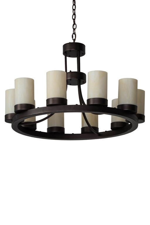 Meyda Tiffany - 167453 - Ten Light Chandelier - Loxley - Mahogany Bronze