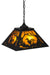 Meyda Tiffany - 180040 - Two Light Pendant - Loon - Textured Black/Amber Mica