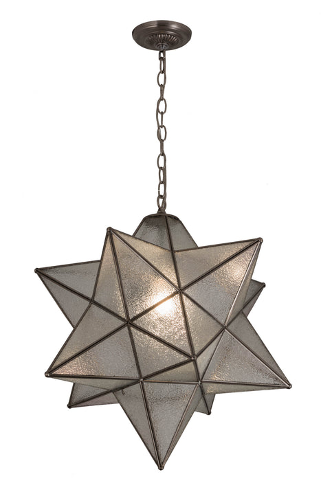 Meyda Tiffany - 180200 - One Light Pendant - Moravian Star - Brushed Nickel