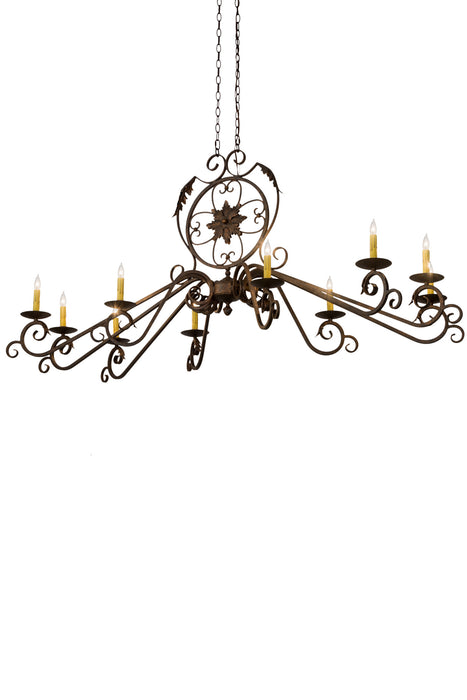 Meyda Tiffany - 180340 - Ten Light Chandelier - Christabel - Gilded Tobacco