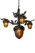 Meyda Tiffany - 180444 - Four Light Chandelier - Acorn Branch - Antique Copper,Burnished