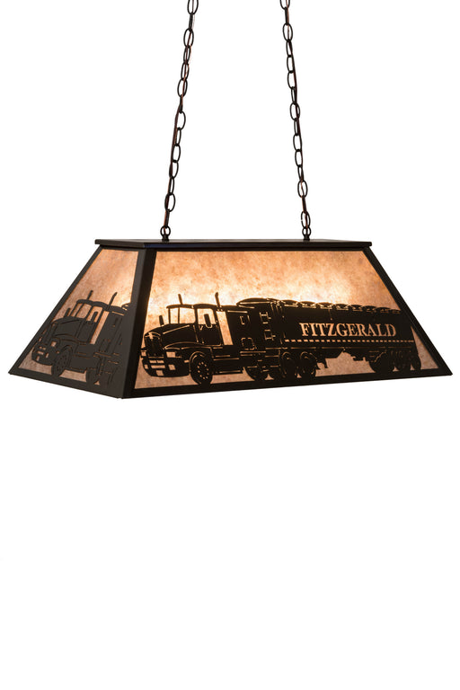 Meyda Tiffany - 180504 - Six Light Oblong Pendant - Personalized - Timeless Bronze