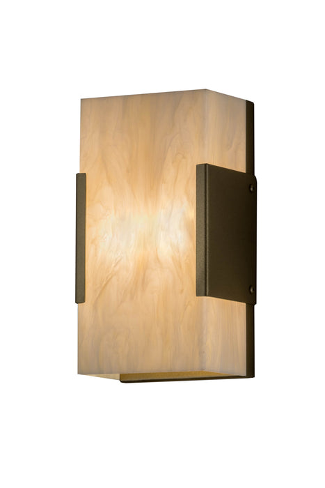 Meyda Tiffany - 181609 - Two Light Wall Sconce - Quadrato - Craftsman Brown