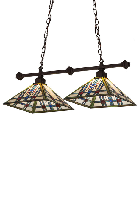 Meyda Tiffany - 181723 - Two Light Island Pendant - Prairie Wheat - Mahogany Bronze