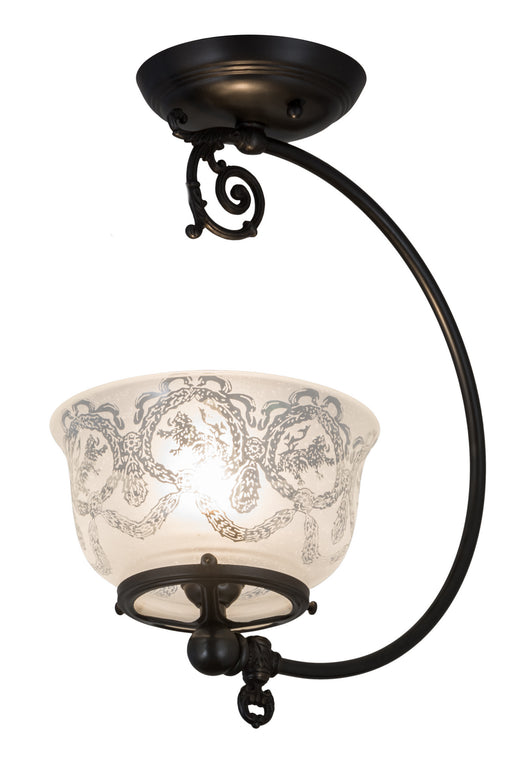 Meyda Tiffany - 182069 - One Light Semi-Flushmount - Revival - Craftsman Brown