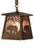 Meyda Tiffany - 182073 - One Light Mini Pendant - Bear At Dawn - Antique Copper