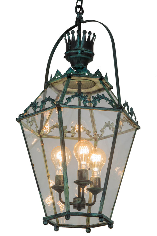 Meyda Tiffany - 182302 - Three Light Pendant - Carnaby - Verdigris