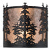 Meyda Tiffany - 182748 - Two Light Wall Sconce - Tall Pines - Textured Black/Silver Mica