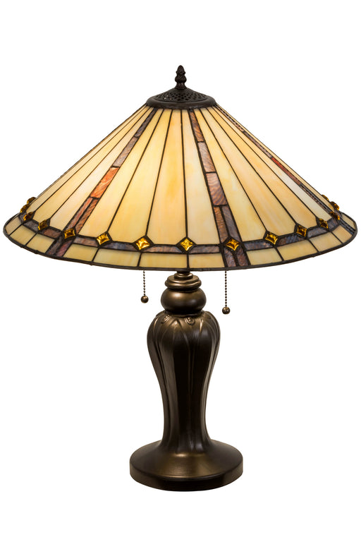 Meyda Tiffany - 184912 - Two Light Table Lamp - Belvidere - Mahogany Bronze