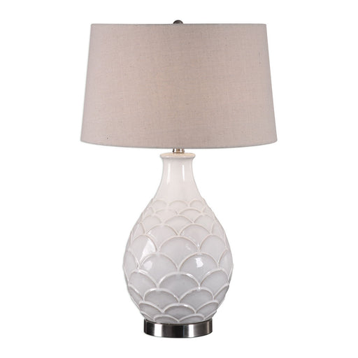 Uttermost - 27534-1 - One Light Table Lamp - Camellia - Brushed Nickel