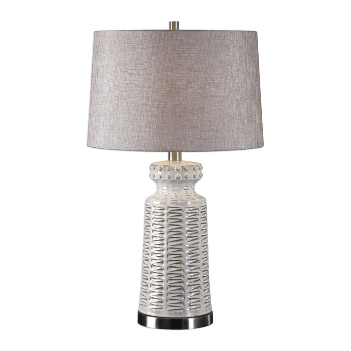 Uttermost - 27535-1 - One Light Table Lamp - Kansa - Brushed Nickel