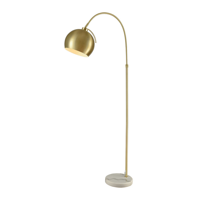 Elk Home - D3363 - One Light Floor Lamp - Kopernikus - Gold Metal, White Marble, White Marble