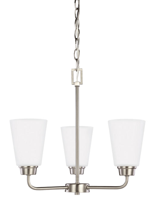 Generation Lighting - 3115203EN3-962 - Three Light Chandelier - Kerrville - Brushed Nickel