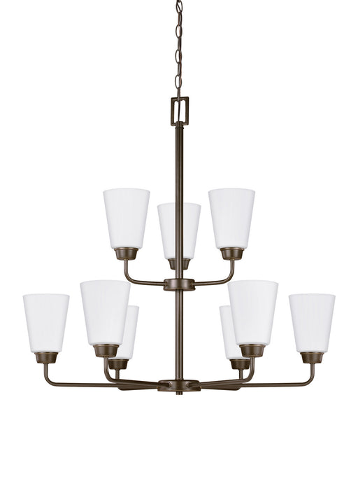 Generation Lighting - 3115209-710 - Nine Light Chandelier - Kerrville - Bronze