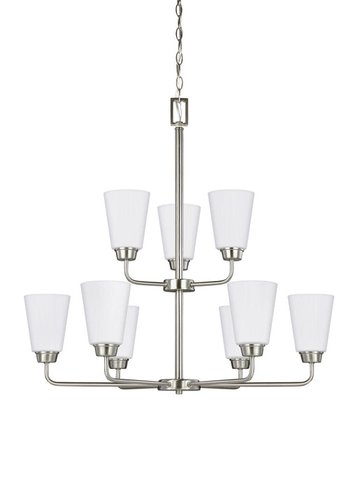 Generation Lighting - 3115209EN3-962 - Nine Light Chandelier - Kerrville - Brushed Nickel