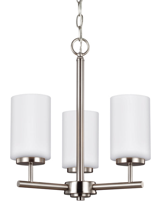 Generation Lighting - 31160-962 - Three Light Chandelier - Oslo - Brushed Nickel