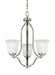 Generation Lighting - 3139003EN3-962 - Three Light Chandelier - Emmons - Brushed Nickel