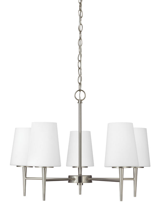 Generation Lighting - 3140405EN3-962 - Five Light Chandelier - Driscoll - Brushed Nickel