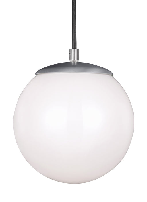 Generation Lighting - 6018-04 - One Light Pendant - Leo - Hanging Globe - Satin Aluminum