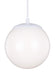 Generation Lighting - 6018EN3-15 - One Light Pendant - Leo - Hanging Globe - White