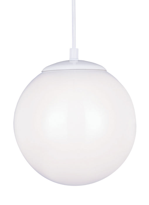 Generation Lighting - 6020EN3-15 - One Light Pendant - Leo - Hanging Globe - White