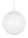 Generation Lighting - 6020EN3-15 - One Light Pendant - Leo - Hanging Globe - White