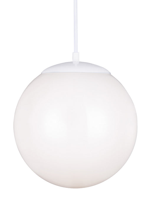 Generation Lighting - 6022EN3-15 - One Light Pendant - Leo - Hanging Globe - White