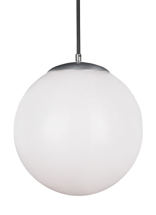 Generation Lighting - 6024EN3-04 - One Light Pendant - Leo - Hanging Globe - Satin Aluminum