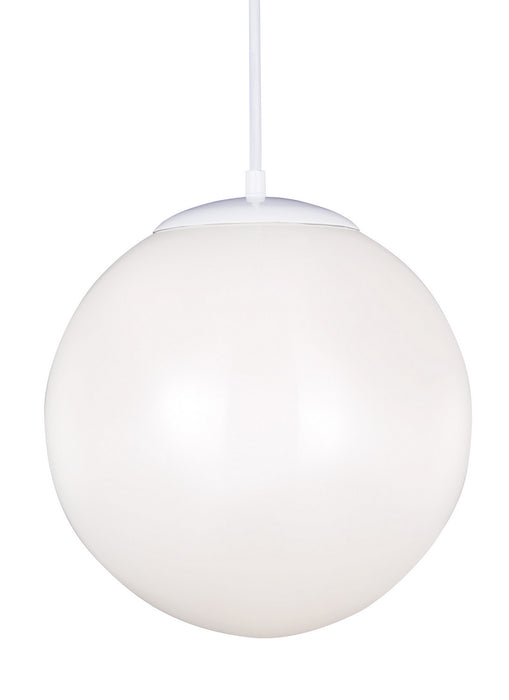 Generation Lighting - 6024EN3-15 - One Light Pendant - Leo - Hanging Globe - White
