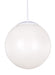Generation Lighting - 6024EN3-15 - One Light Pendant - Leo - Hanging Globe - White