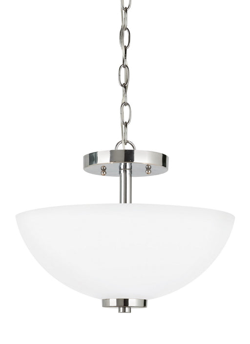 Generation Lighting - 77160EN3-05 - Two Light Semi-Flush Convertible Pendant - Oslo - Chrome