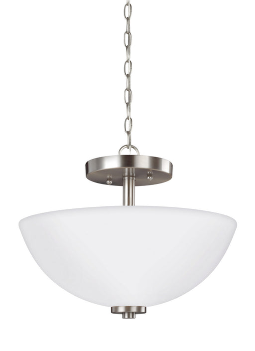 Generation Lighting - 77160EN3-962 - Two Light Semi-Flush Convertible Pendant - Oslo - Brushed Nickel