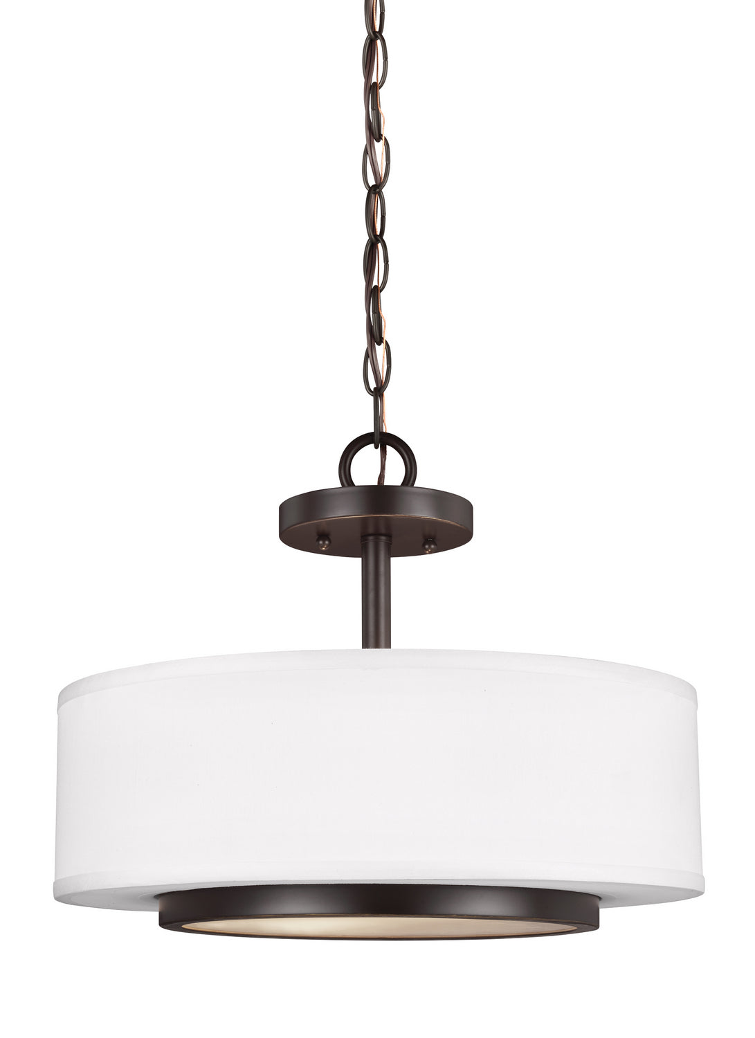 Generation Lighting 7728002-710 Two Light Semi-Flush Convertible Pendant  Nance Bronze — Lighting Design Store