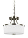 Generation Lighting - 7739102-962 - Two Light Semi-Flush Convertible Pendant - Hettinger - Brushed Nickel