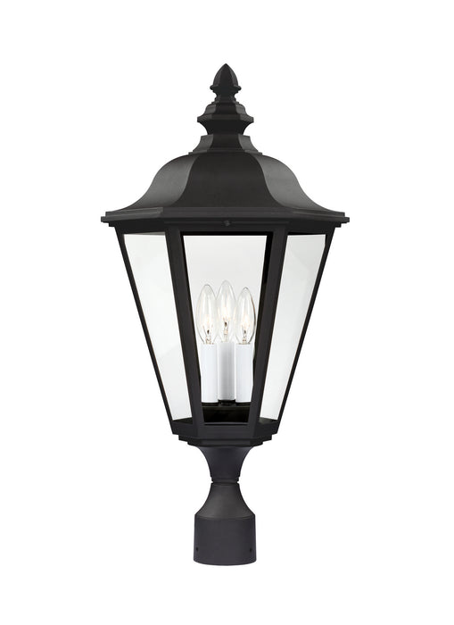 Generation Lighting - 8231EN-12 - Three Light Outdoor Post Lantern - Brentwood - Black