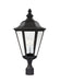 Generation Lighting - 8231EN-12 - Three Light Outdoor Post Lantern - Brentwood - Black