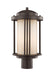 Generation Lighting - 8247901EN3-71 - One Light Outdoor Post Lantern - Crowell - Antique Bronze