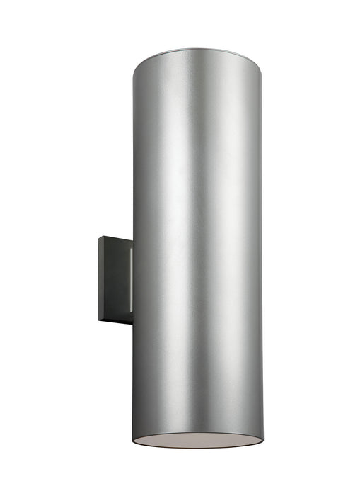 Generation Lighting - 8313902EN3-753 - Two Light Outdoor Wall Lantern - Outdoor Cylinders - Painted Brushed Nickel