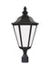 Generation Lighting - 89025-12 - One Light Outdoor Post Lantern - Brentwood - Black