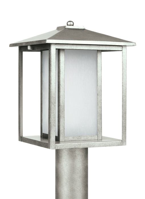 Generation Lighting - 89129-57 - One Light Outdoor Post Lantern - Hunnington - Weathered Pewter
