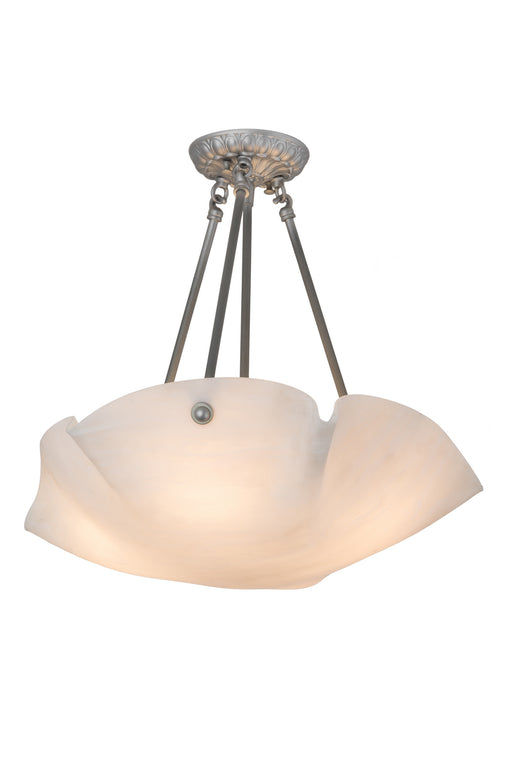 Meyda Tiffany - 184487 - Four Light Semi-Flushmount - Metro - Nickel