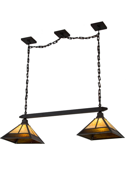 Meyda Tiffany - 186378 - Two Light Island Pendant - T`` Mission`` - Oil Rubbed Bronze