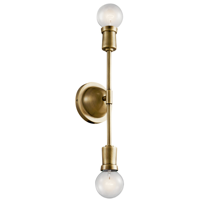 Kichler - 43195NBR - Two Light Wall Sconce - Armstrong - Natural Brass