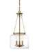 Savoy House - 7-9006-3-322 - Three Light Pendant - Akron - Warm Brass