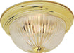 Nuvo Lighting - SF76-091 - Two Light Flush Mount - Polished Brass
