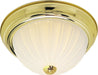 Nuvo Lighting - SF76-126 - Two Light Flush Mount - Polished Brass